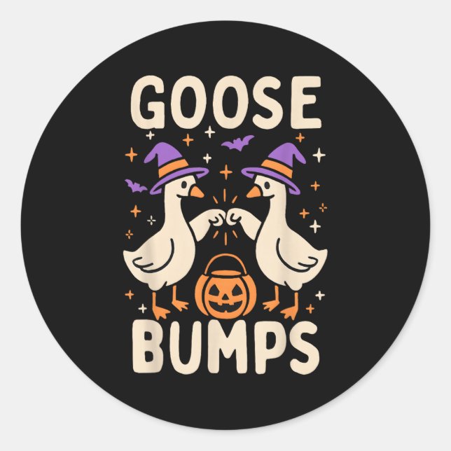 Adesivo Redondo Goose Bumps Goosebumps Halloween Silly Meme Funny  (Frente)