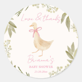 Adesivo Redondo Goose nursery rhymes baby shower favor