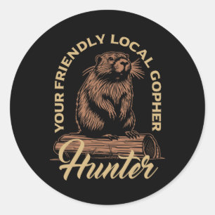 Adesivo Redondo Gopher Hunter Gear Equipamentos Essenciais Gopher