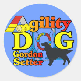 Adesivo Redondo Gordon Setter Agability Shirts Gifts