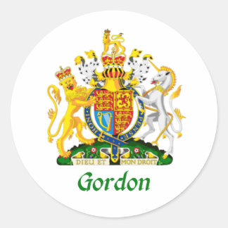 Adesivo Redondo Gordon Shield da Grã-Bretanha Excelente