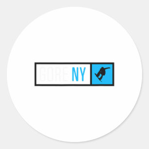 Adesivo Redondo Gore Mountain New York Snowboard Type