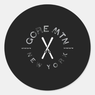 Adesivo Redondo Gore Mountain Ny Ski