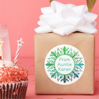 Adesivo Redondo Gorgeous Christmas stickers personalized