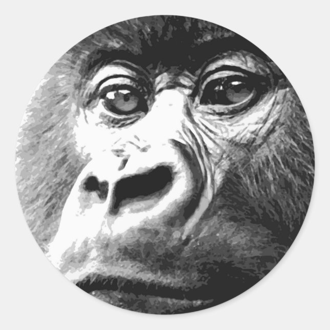 Adesivo Redondo Gorila (Frente)