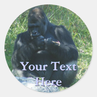 Adesivo Redondo Gorilla Stickers
