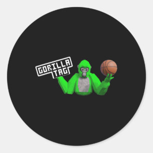 Adesivo Redondo Gorilla Tag Vr Gamer Para Crianças Bysketbyll