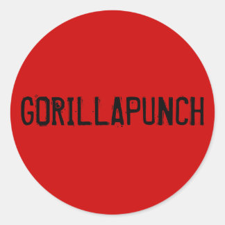ADESIVO REDONDO GORILLAPUNCH STICKER RED