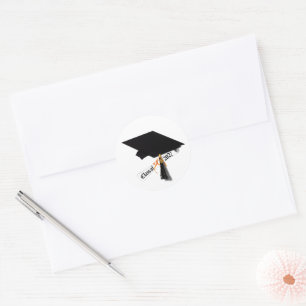 Adesivo Redondo Gorro de Graduação Diploma Turma de 2027 Graduação