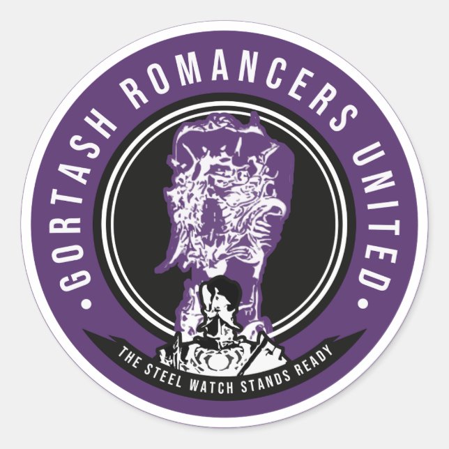 Adesivo Redondo Gortash Romancers United Sticker (Frente)
