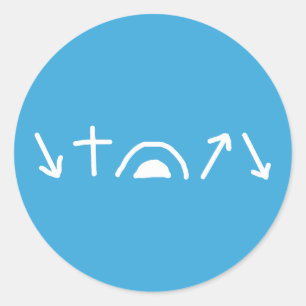 Adesivo Redondo Gospel Arrows Sticker