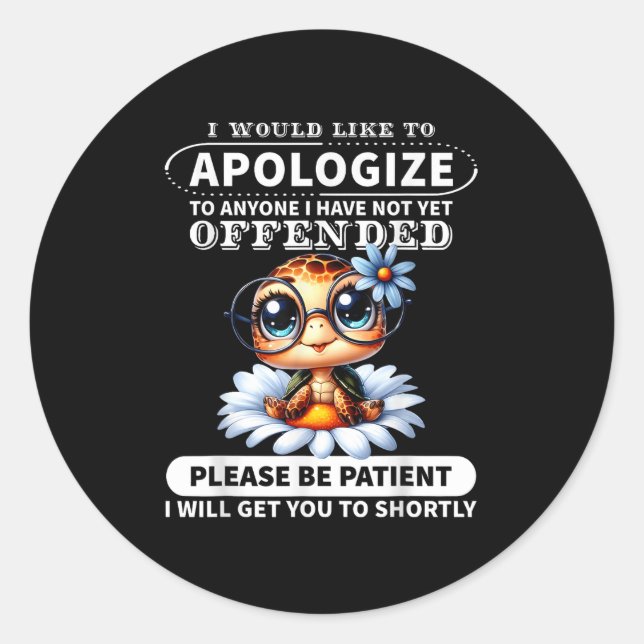 Adesivo Redondo Gostaria De Alogiar Quem Não Tenho Tutl (Frente)