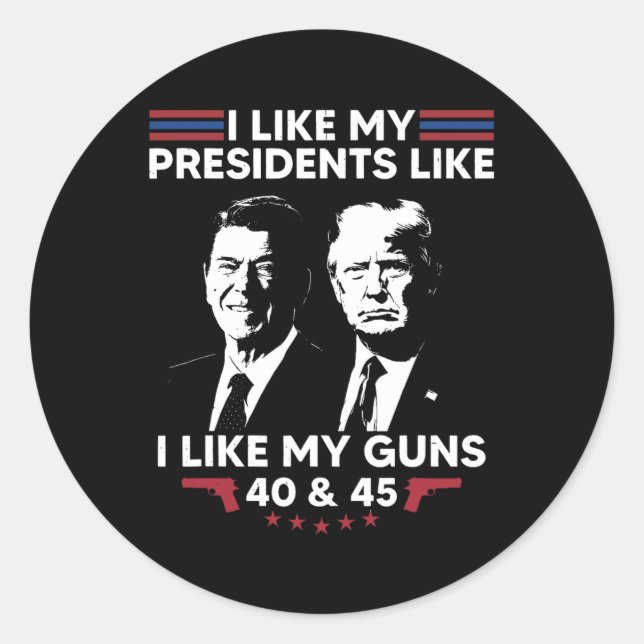 Adesivo Redondo Gosto Dos Meus Presidentes, Como Gosto Das Minhas  (Frente)