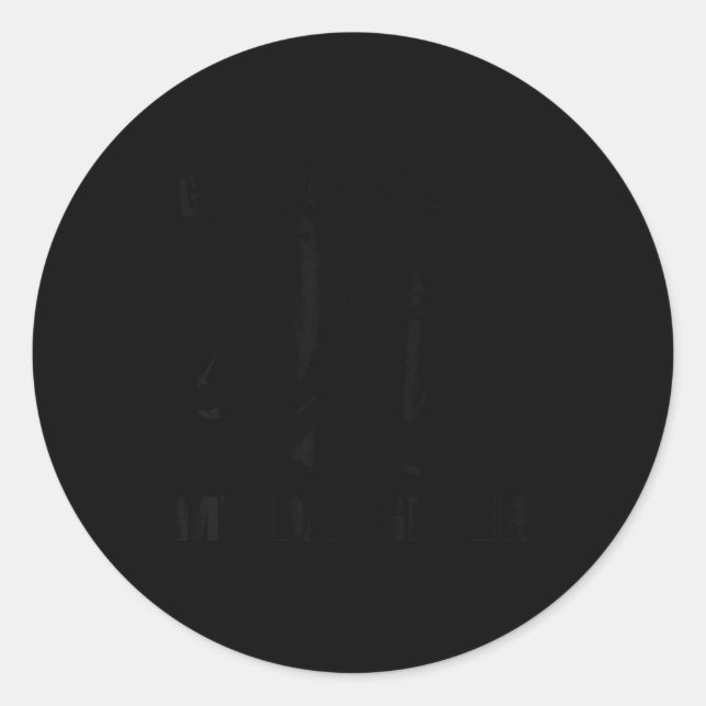 Adesivo Redondo Got Ped By My Daughter Funny Skiing Family  (Frente)