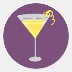 Adesivo Redondo Gota de limão