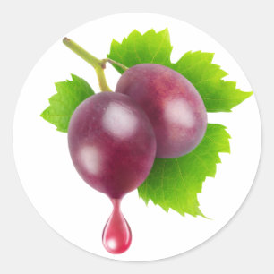 Adesivo Redondo Gota de vinho