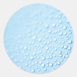 Adesivo Redondo Gotas de água chovem mágica Abstrato de verão