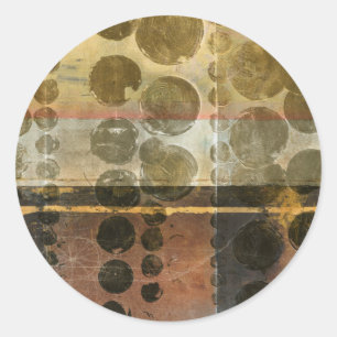 Adesivo Redondo Gotas Verdes Circulantes