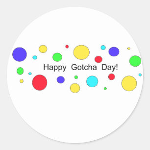 Adesivo Redondo Gotcha dia feliz!