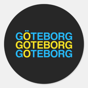 Adesivo Redondo GOTEBORG Bandeira sueca