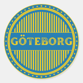 Adesivo Redondo Göteborg City Pride Emblem – Swedish Identity