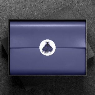 Adesivo Redondo Gothic Fairy Indigo Gown   Royal Purple Obrigado