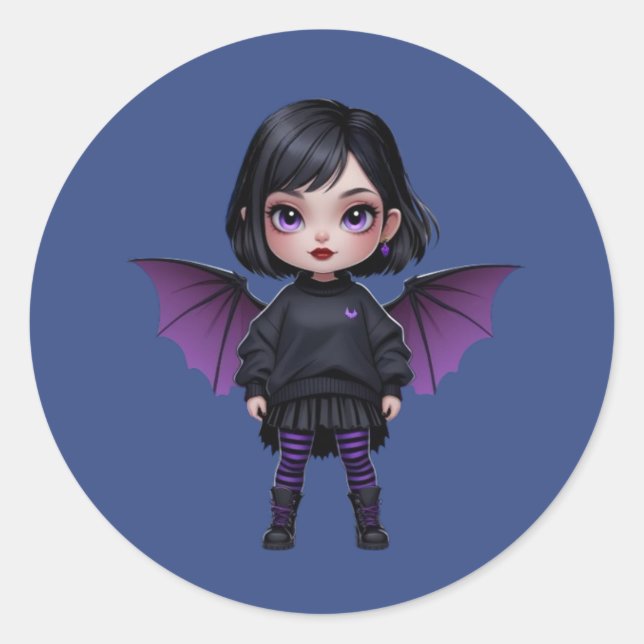 Adesivo Redondo Gótica Batgirl (Frente)