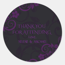 Adesivo Redondo Gótica, obrigado, palitos