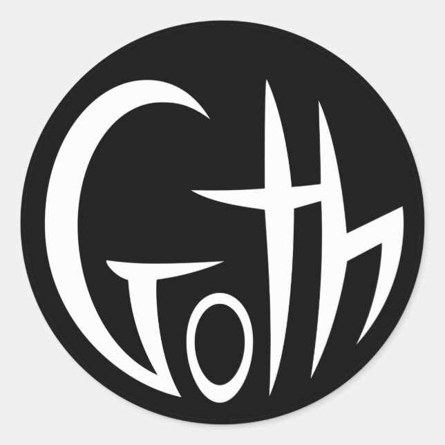 Adesivo Redondo Gótico (Apontado) (Frente)