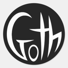 Adesivo Redondo Gótico (Apontado)