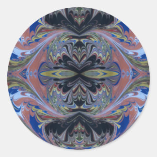 Adesivo Redondo Gótico divertido - Preto e Amarelo