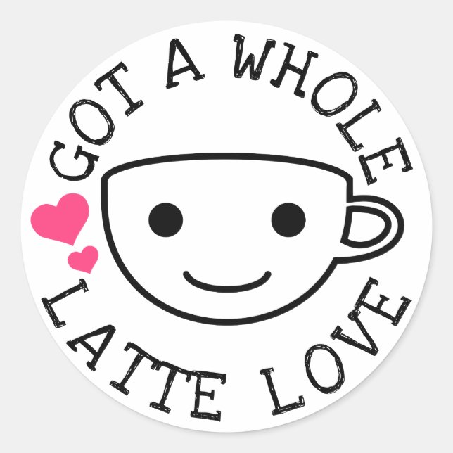 Adesivo Redondo Gotta Latte Love (Frente)