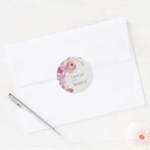 Adesivo Redondo Gouache Blossoms Sticker