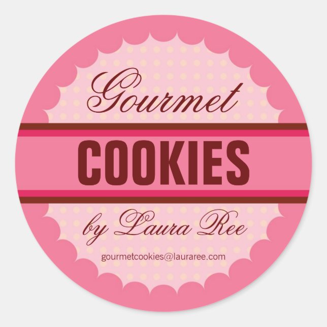 Adesivo Redondo Gourmet Cookie Sticker (Frente)