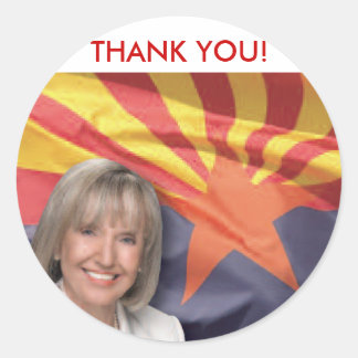 Adesivo Redondo Governador arizona Jan Brewer
