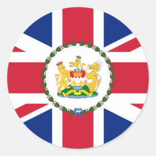 Adesivo Redondo Governador bandeira de Hong Kong, China