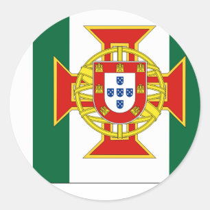 Adesivo Redondo Governador da Colônia Portuguesa, bandeira de Port