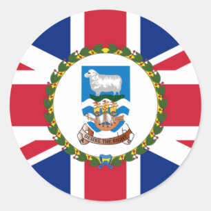 Adesivo Redondo Governador das Ilhas Falkland, Reino Unido