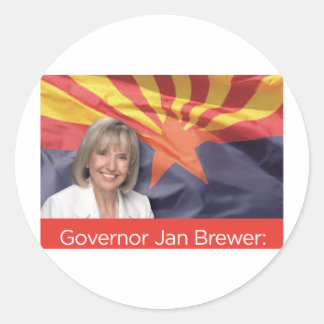 Adesivo Redondo Governador Jan Brewer