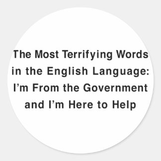 Adesivo Redondo Governo assustador