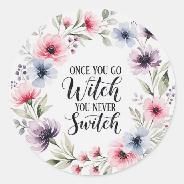 Adesivo Redondo GoWitch (Frente)