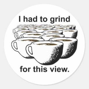 Adesivo Redondo Gração De Café Para Esta Vista