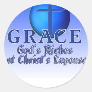 ADESIVO REDONDO GRACE ACRONYM-GOD'S RICHES A CUSTOS DE CRISTO