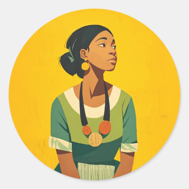 Adesivo Redondo Grace em Verde e Dourada (Frente)