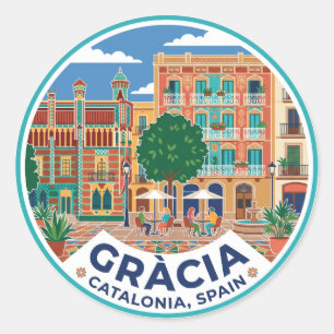 Adesivo Redondo Gràcia Espanha