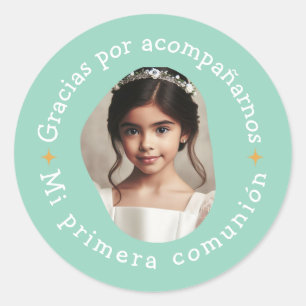 Adesivo Redondo Gracias por acompañarnos mi primera comunión