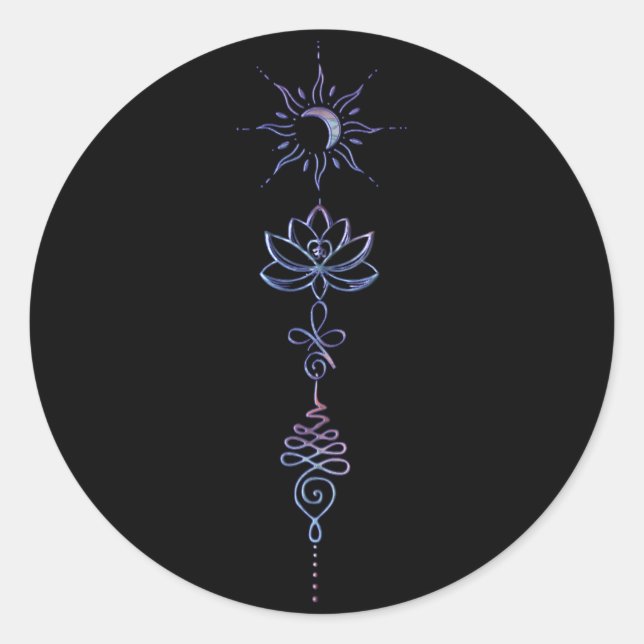 Adesivo Redondo Gradient Unalome Group  (Frente)