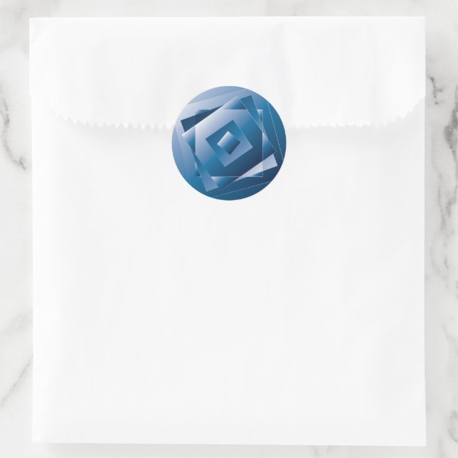 Adesivo Redondo gradiente azul 1 (Bolsa)