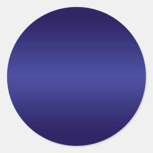 Adesivo Redondo Gradiente Azul Profundo em Branco