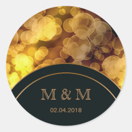 Adesivo Redondo Gradiente de Estilo de Bokeh